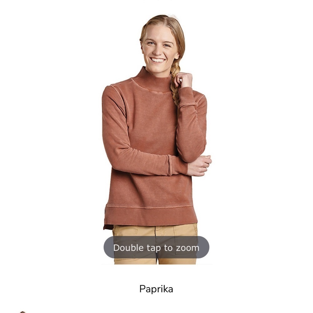 TOAD&CO Women's Epique Mockneck Pullover Paprika Vintage Look Sz XS